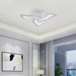 Lustra LED cu telecomanda LOTUS 32W, 3 Petale, lumina Rece/Calda/Neutra, Dimabila, Alb - imagine 5