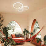Lustra LED cu telecomanda BETTY 41W, 3 Cercuri, lumina Rece/Calda/Neutra, Dimabila, Alb, Metal si Acril - imagine 5