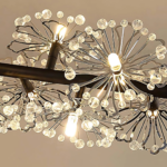 Candelabru Cristal PETERHOF Magno, Diametru 62cm, 25XG4, Negru, Inaltime Reglabila - imagine 3