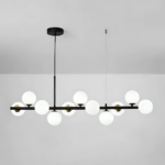 Lustra cu bec moderna LOFT Pavilion, 11x G9, Negru, Metal, Inaltime Reglabila