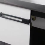 Set Mobilier pentru Baie CRETA, 80x40cm, 2 Piese, Negru si Alb - imagine 5