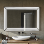 Oglinda LED Rectangulara, 80x60cm, Venezia Senzor MotionGlow Marcello, Sistem Dezaburire, Ceas & Termometru, Dimabila - imagine 4