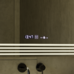 Oglinda LED Rectangulara, 80x60cm, Venezia Senzor MotionGlow Marcello, Sistem Dezaburire, Ceas & Termometru, Dimabila - imagine 3