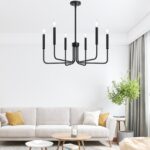 Lustra Metalic AVANT, tip Pendul cu brate, D63 cm Rotunda, 6xE14, Negru - imagine 3