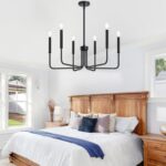 Lustra Metalic AVANT, tip Pendul cu brate, D63 cm Rotunda, 6xE14, Negru - imagine 5