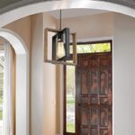 Lustra Vintage LV560/1BK, 1xE27, Rustic Barn, Lemn si Metal, Negru