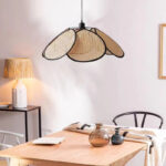 Lustra Vintage LV825, 1xE27, Rustic Barn, Diametru 80cm, Lemn si Metal, Negru - imagine 5