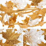Candelabru Modern, CM260/800GD, 8xE14, Diametru 80cm, Auriu, Inaltime Reglabila, Metal si Cristale - imagine 5