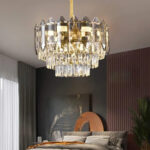Candelabru Cristal Alfred 3 x E14 Auriu