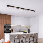 Proiector LED Liniar Aplicat Grila 48W, Lumina Neutra 4000k, 45 surse, 1.2 metri