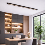 Proiector LED Liniar Aplicat Grila 35W, Lumina Neutra 4000k, 35 surse, 94x3.5x6.5 cm