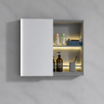 Set Mobilier pentru Baie , 60x47cm, 3 Piese, Gri - imagine 4